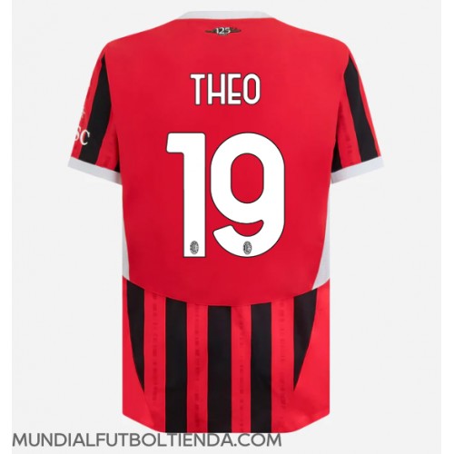 Camiseta AC Milan Theo Hernandez #19 Primera Equipación Replica 2024-25 mangas cortas